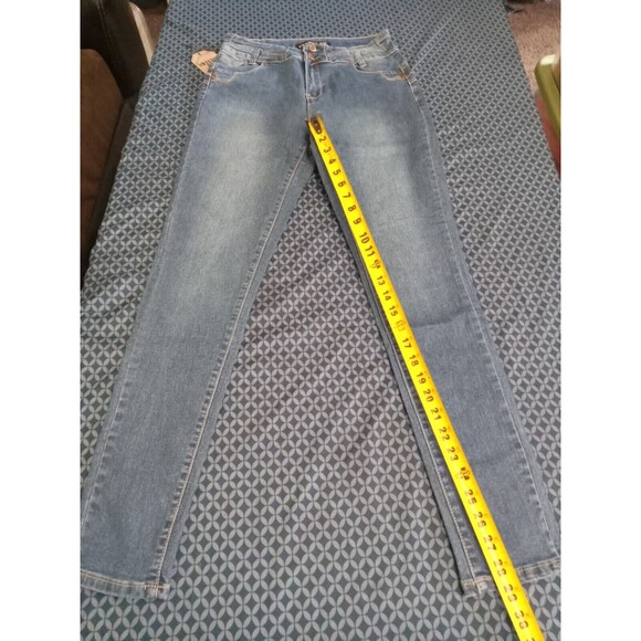 JEANS STRETCH DENIM PUSH UP  SIZE 13 WAIST 30 IN HX777 SZ13, SKINNY 2 BUTTONS - Picture 6 of 9